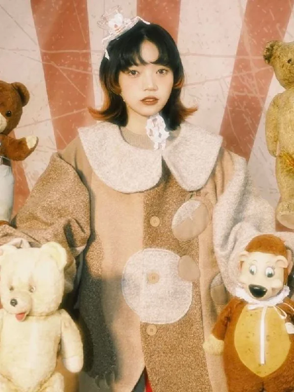 Patchwork embroidered coat【s0000003610】 Boat Shawl Notched