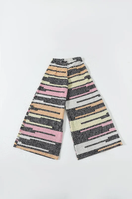 "LIFE IS LOADING" HANDWOVEN TROUSERS Trousers Versatile Stylish