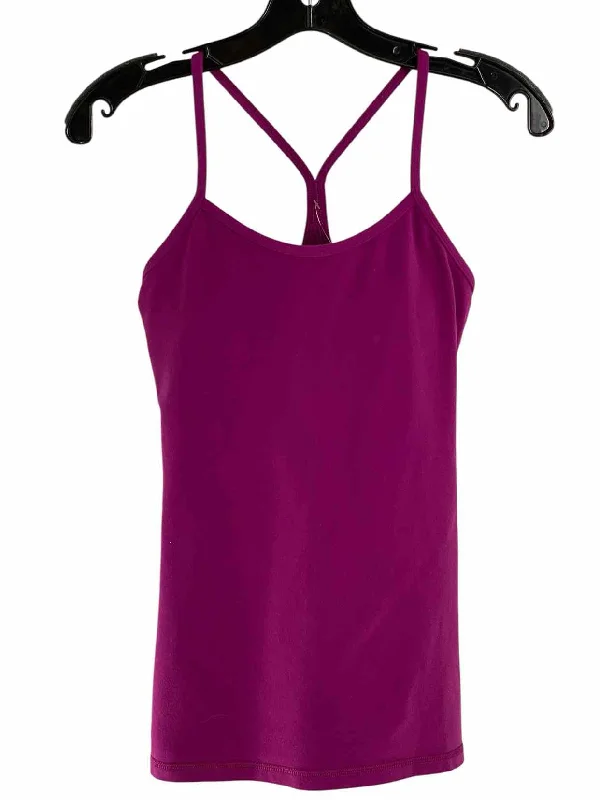 Lululemon Size M Purple Athletic Tank Top peekaboo tank top