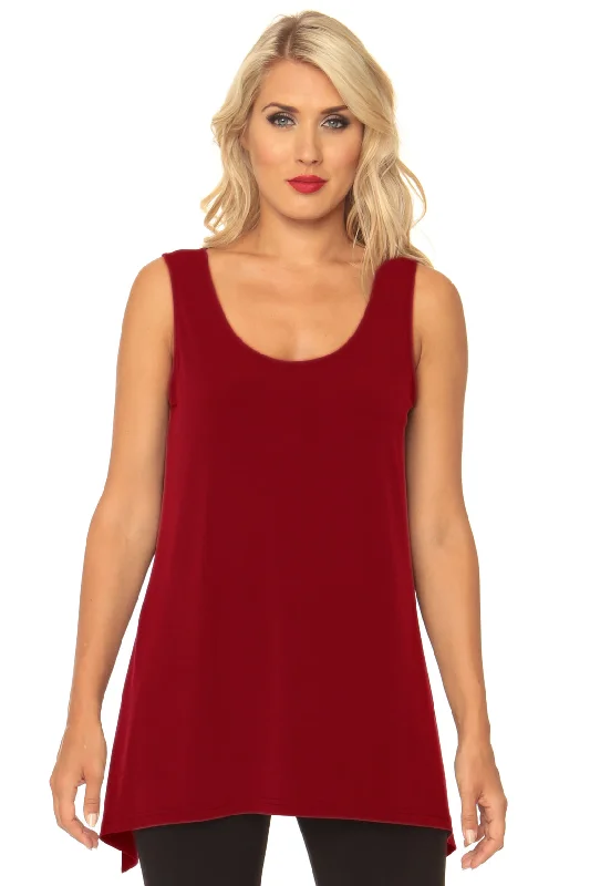 Red Reversible Tank soft pink tank
