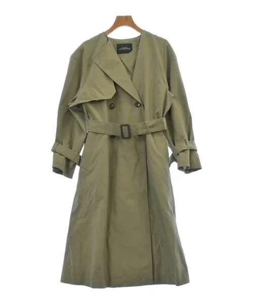 green label relaxing Trench coats Collared Crew Neck Turtle Neck