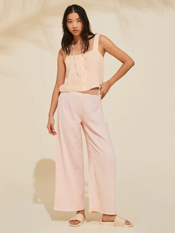 Womens Shimae Cropped Palazzo Trousers Trousers Fleece Cozy