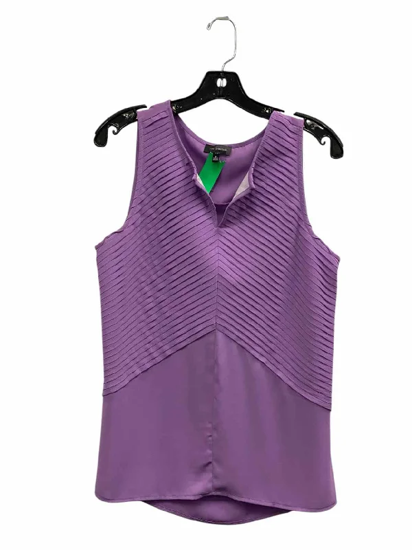 The Limited Size M Purple Pleated Tank Top vintage tank top