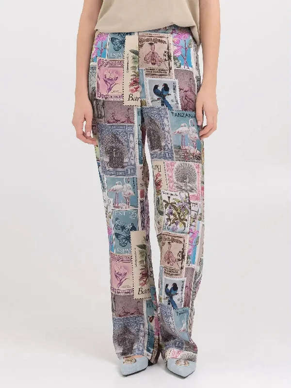 Replay W8108 Print Trousers Trousers chic elegant