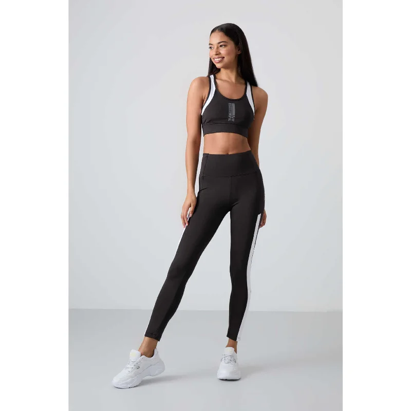 TOMMY LIFE - Color block leggings and tank top set mint tank top