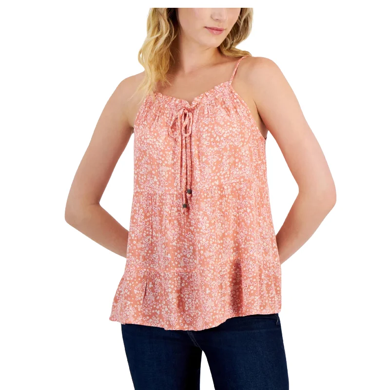 HIPPIE ROSE - Tank Top Adjustable Halter Top print tank top