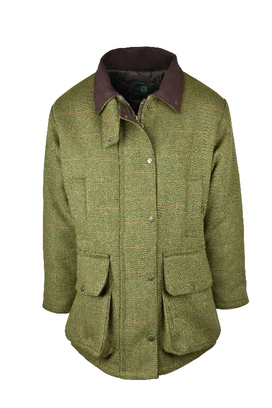 W29 - Ladies Brampton Tweed Coat LOAVT (5433/22) Zip Front Button Front Snap Front