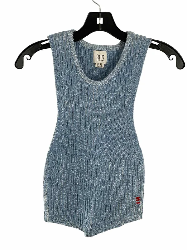 BDG Size XL Blue Knit Tank Top gold tank top