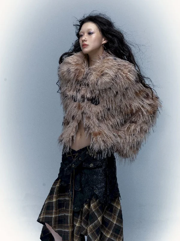 Merad Lazy Eco-Friendly Fur Coat【s0000005969】 Houndstooth Coat Plaid Coat Tartan Coat