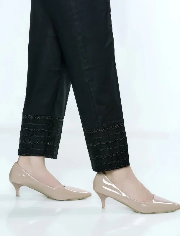 Lakhany 01 Piece Embroidered Stitched Trousers LSM-T-1817-Black Trousers versatile all-occasion