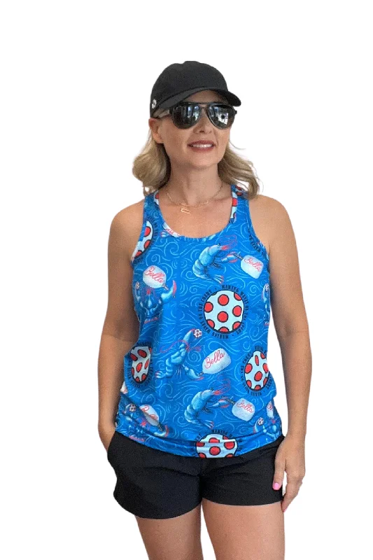 Lobster Pickleball Racerback Tank Top flowy tank top