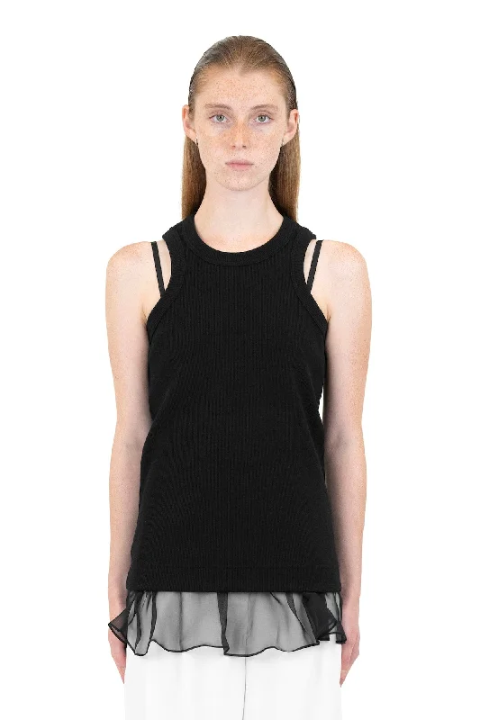 Sacai Cotton Jersey Tank Top sexy tank top
