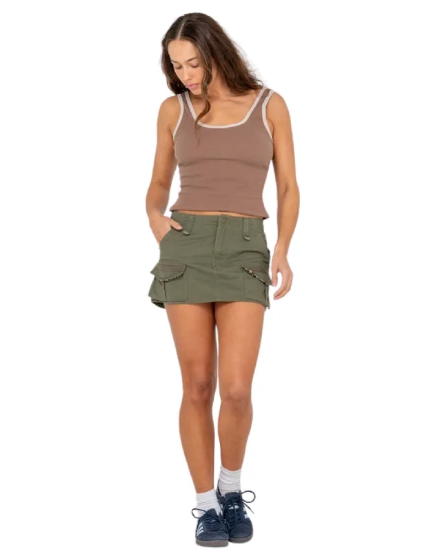 Womens Tank Girl Low Rise Mini Skirt lightweight tank top
