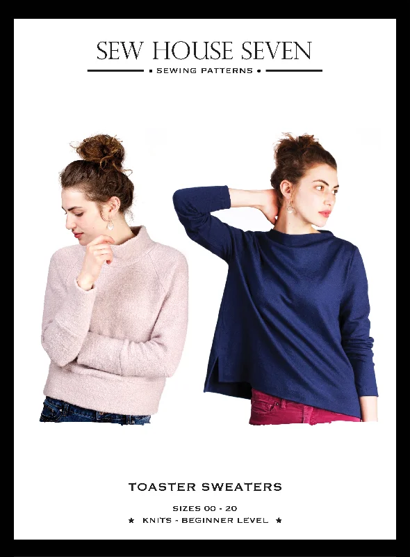 Toaster Sweaters - Sewing Pattern | Sew House 7 Terry Blend Velvet Blend Canvas Blend