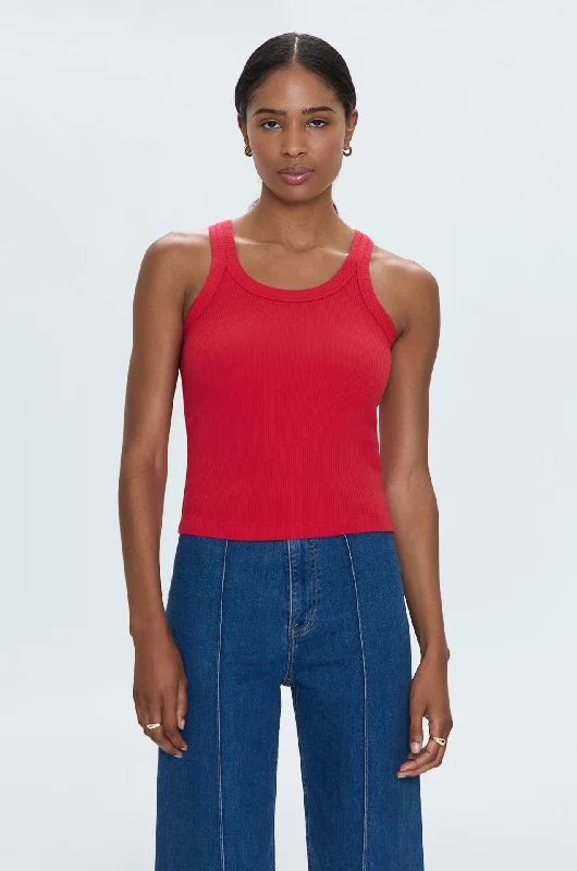 Christy Tank - Ruby halter tank top