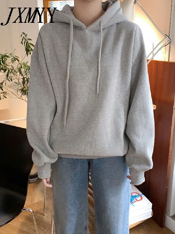 imCharms Korean Version Thickened Hooded Pullover Plus Velvet Warm Sweater 2023 Autumn Loose Literary Ccasual Jacket Top Print Jacket Jacquard Jacket Patchwork Jacket