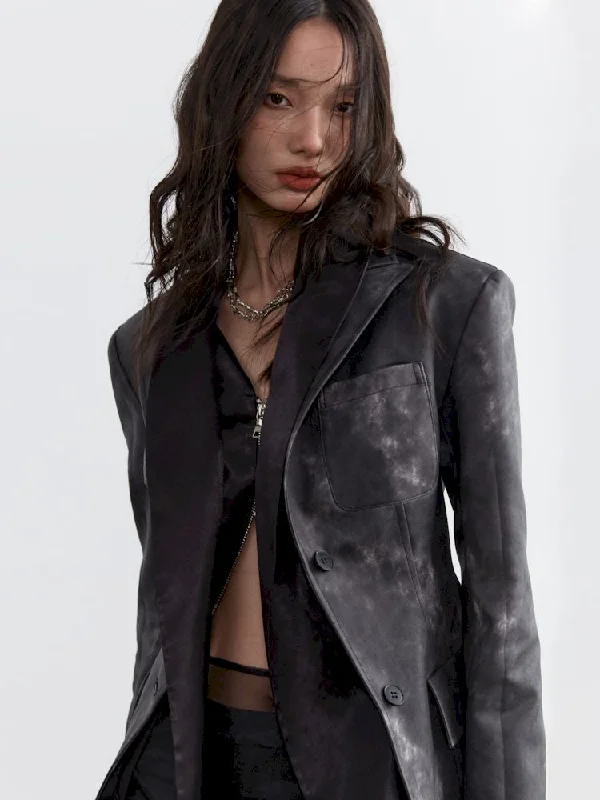 Fake Two Piece Narrow Fit Blazer【s0000007262】 Women's Luxurious Jacket