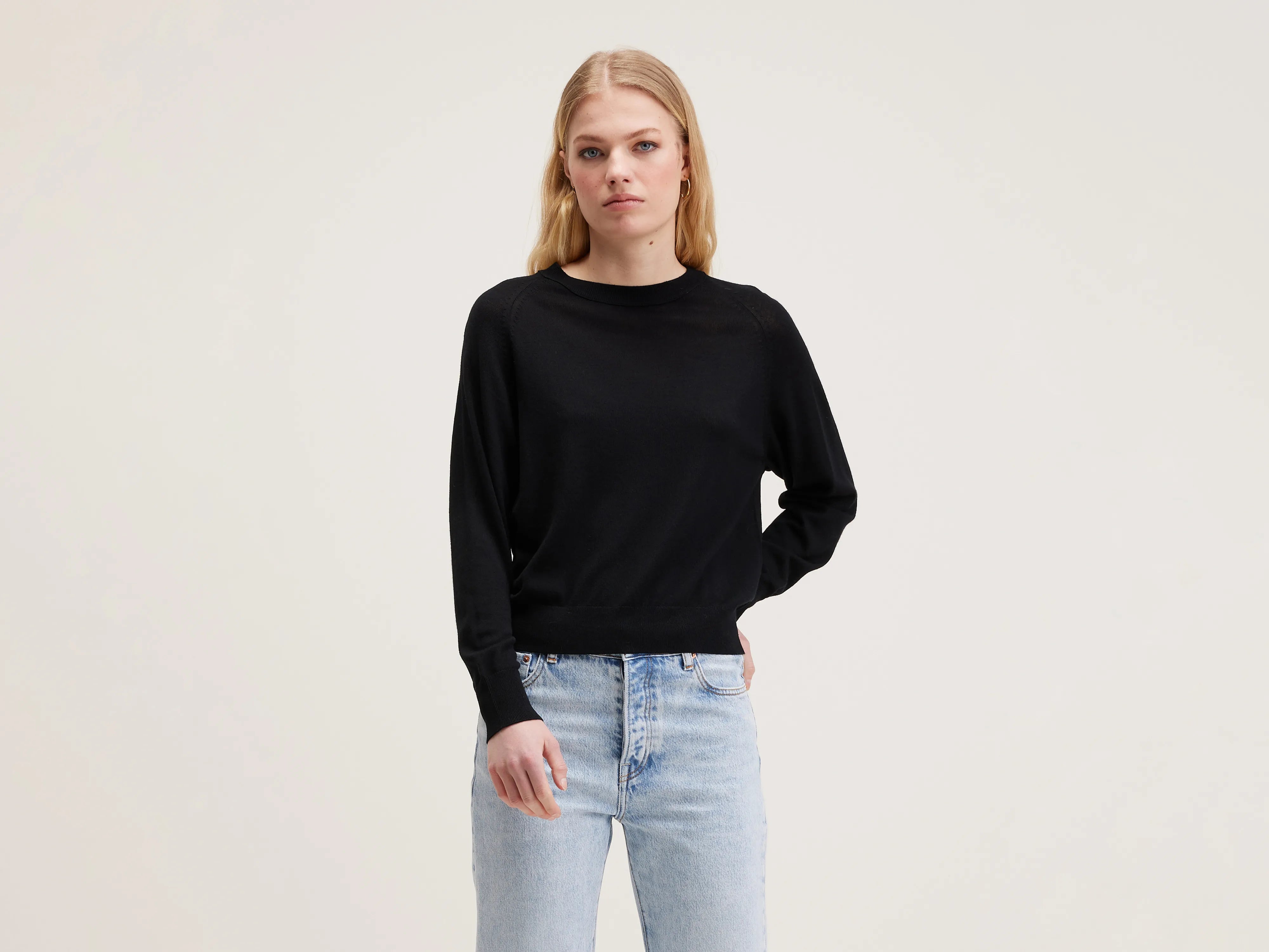 Delen classic sweater (242 / W / NAVY) Bright Pastel Dark