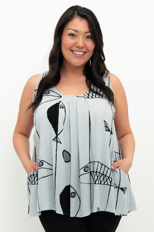 Peachy Tank, BW Feeling silver tank top