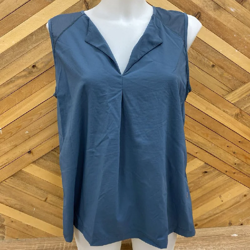 Indyeva - Women's Tank Top - MSRP $80: Grey-Blue-women-LG yoga tank top