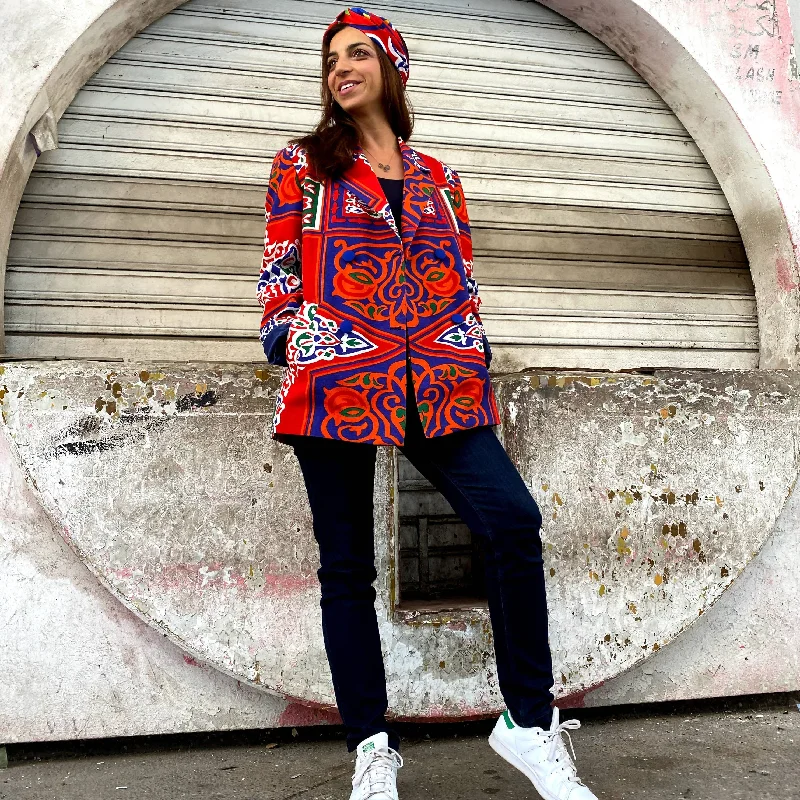 Multicolor Isis Cotton Blazer Women's Pencil Blazer