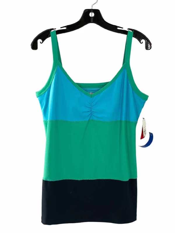 Xersion Size XL Blue/Green Black Athletic Tank Top lightweight tank top