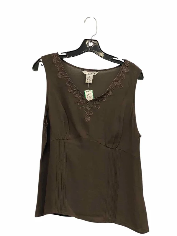 Cabi Size L Brown Tank Top cold shoulder tank