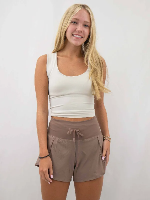 Seamless U-Neckline Tank ivory tank top