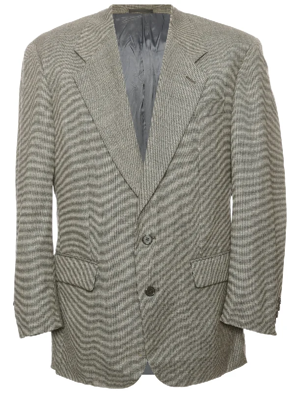 Single Breasted Black & White Blazer - M Summer Women's Jacket