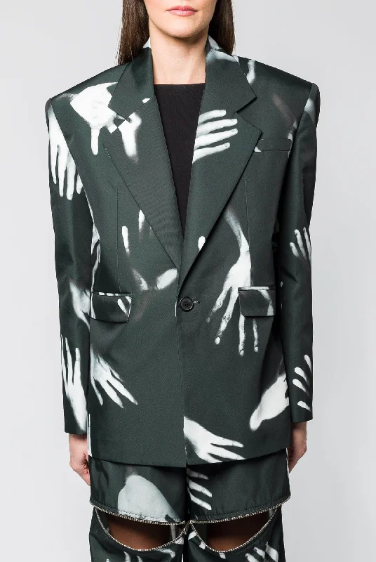 Area Handprint Oversized Blazer Women's Classic Blazer