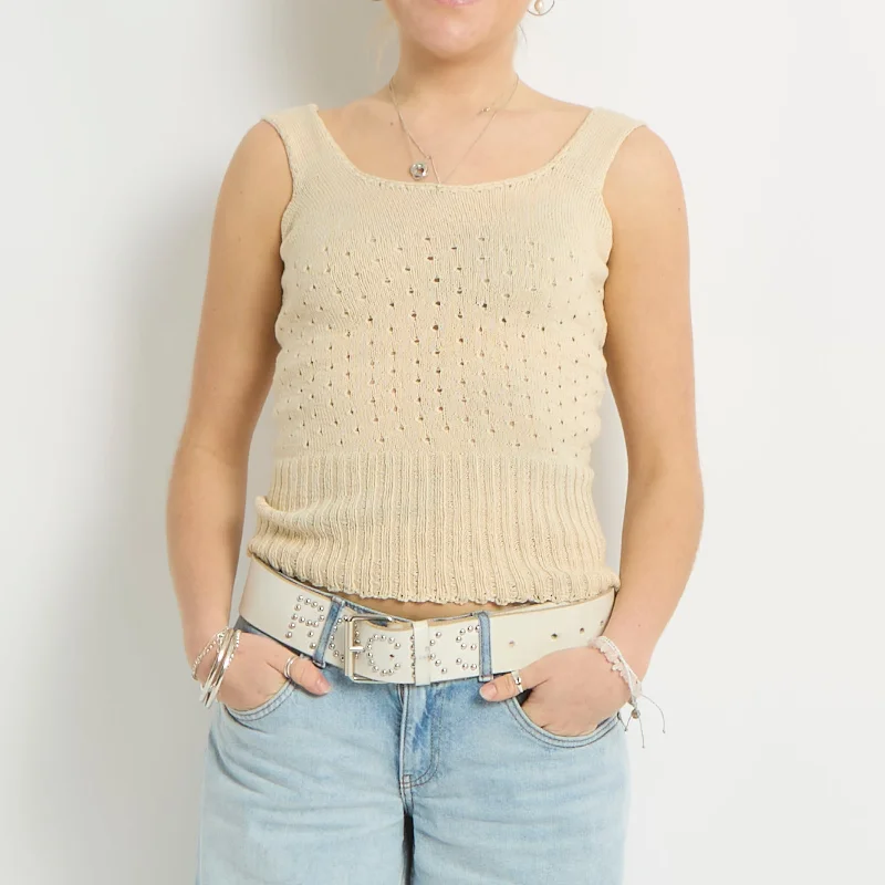 Knitted Tank Top - UK 8 sequin tank top