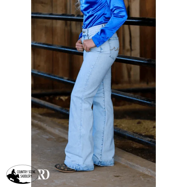 New! LIGHT WASH SIGNATURE TROUSER DENIM Trousers fashionable trendy