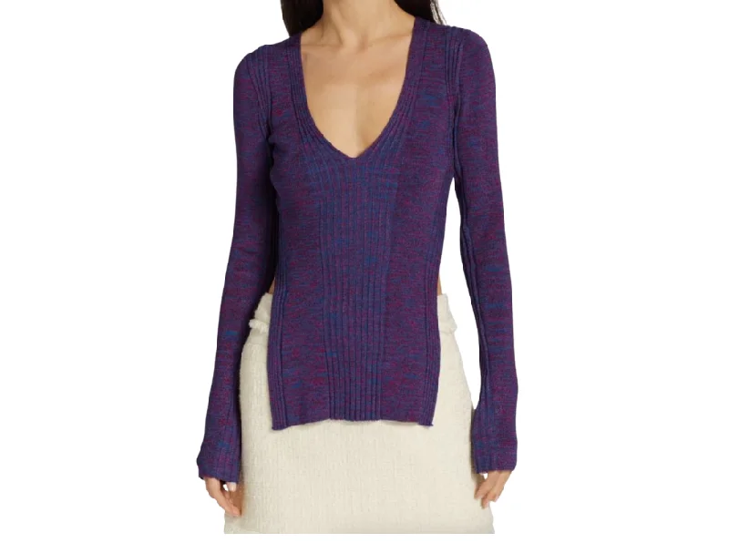 Proenza Schoeler White Label Mélange Knit Sweater Zippered Front Buttoned Front Snap Front