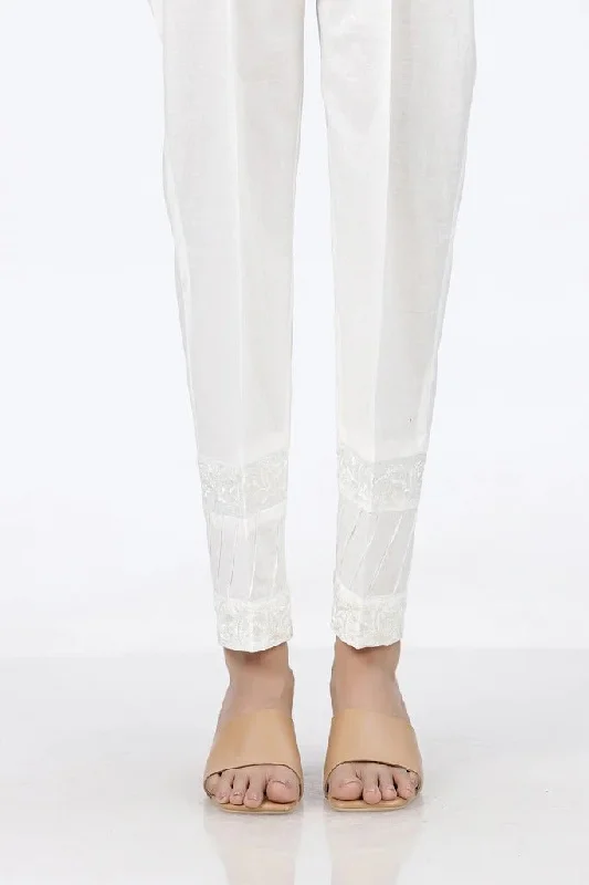 Lakhany 01 Piece Cambric Trousers LSM-T-2522-White Trousers cozy comfortable