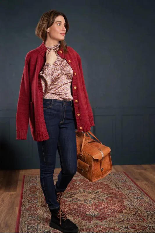 Orizon - Victoria Cardigan - Red Transparent Opaque Sheer