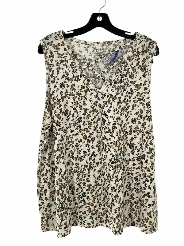 Lane Bryant Size 18/20 White Leopard Tank Top open back tank
