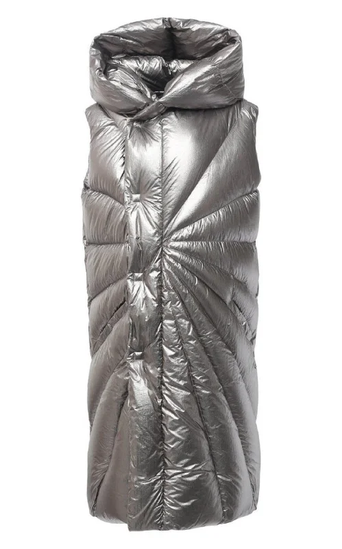 Silver Down Porterville Coat Collared Crew Neck Turtle Neck