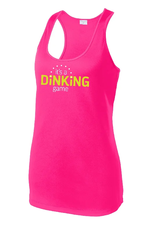 It's a Dinking Game - Womens Performance Racerback Tank relaxed fit tank