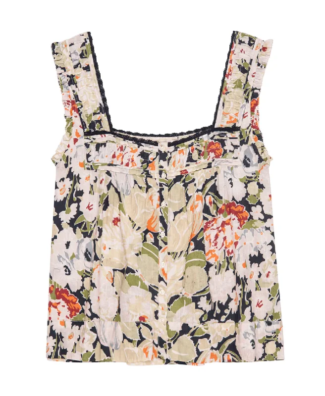 The Victorian Pleat Tank tie dye tank