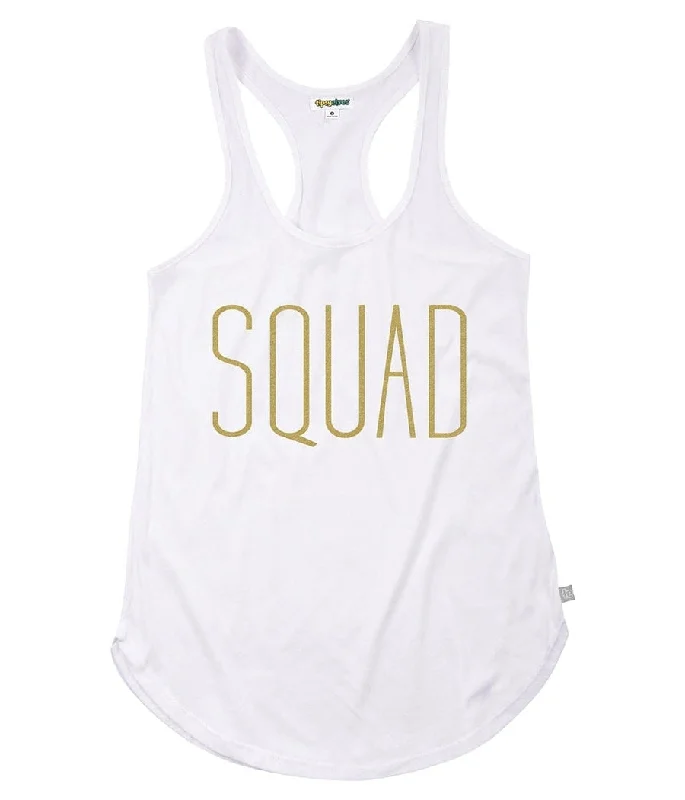 Women's White Squad Tank Top activewear tank top