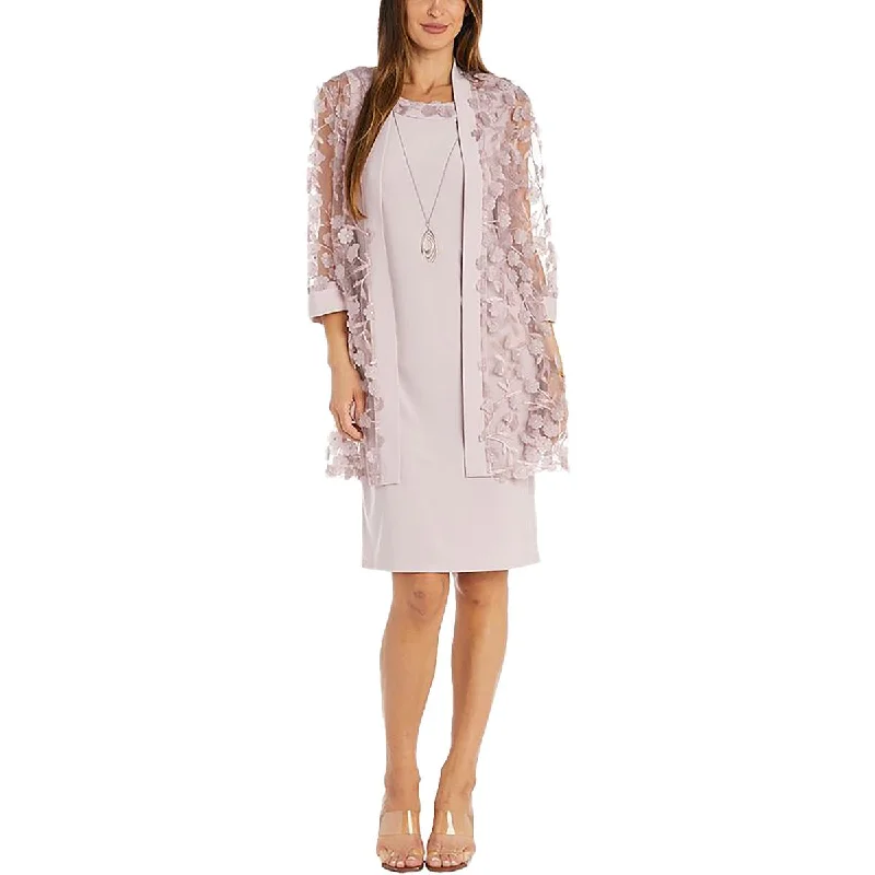 R&M Richards Womens Mesh Embroidered Duster Blazer Women's Handmade Blazer