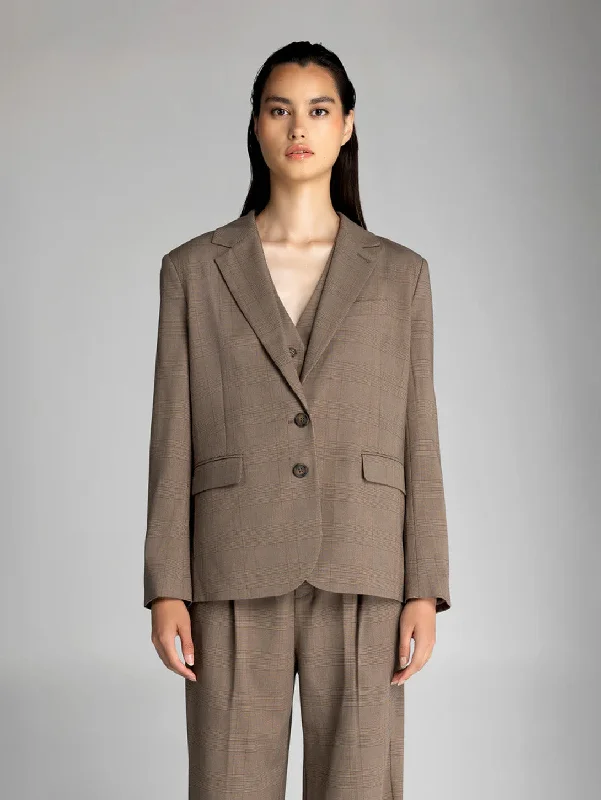 Timeless Blazer - Glencheck Women's Unique Blazer