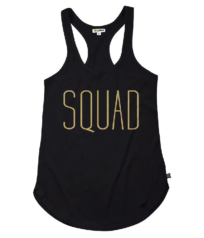 Women's Black Squad Tank Top peekaboo tank top