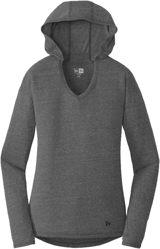 CLOSEOUT - New Era Ladies Tri-Blend Performance Pullover Hoodie Tee