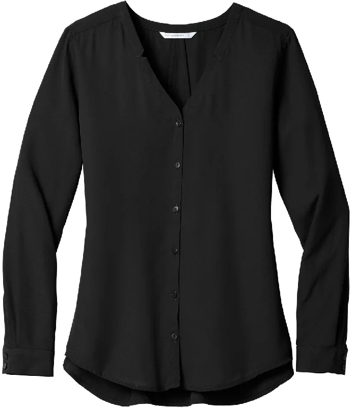 Port Authority Ladies Long Sleeve Button-Front Blouse