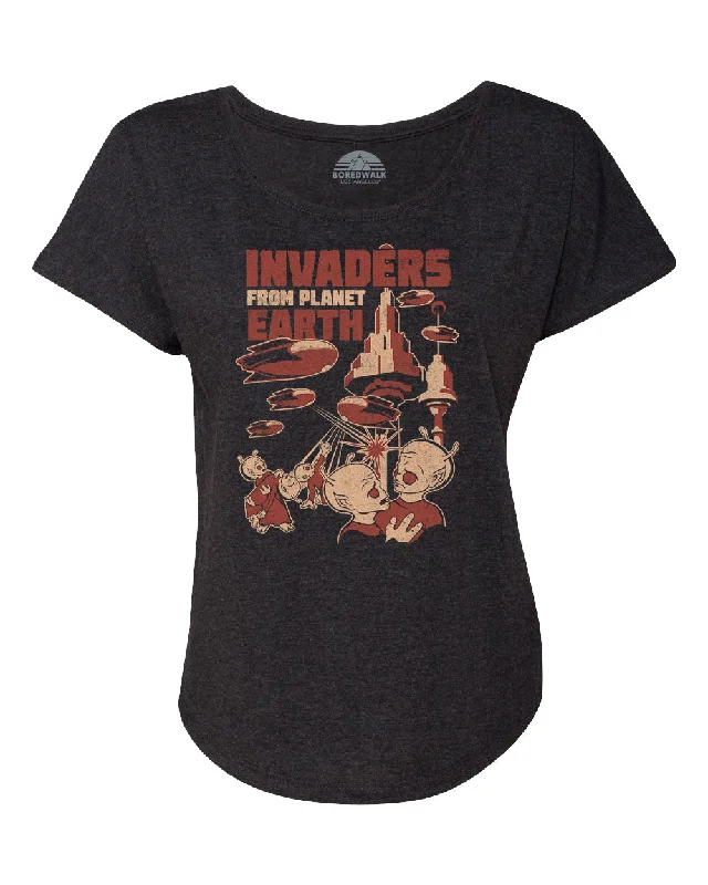 Women's Invaders From Earth Scoop Neck T-Shirt