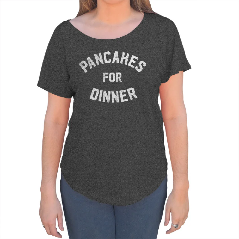 Women's Pancakes for Dinner Scoop Neck T-Shirt