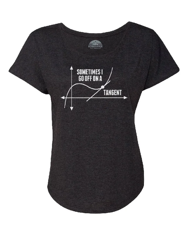 Women's Sometimes I Go Off On A Tangent Math Scoop Neck T-Shirt