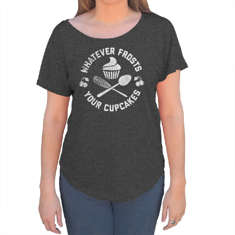 Women's Whatever Frosts Your Cupcakes Scoop Neck T-Shirt