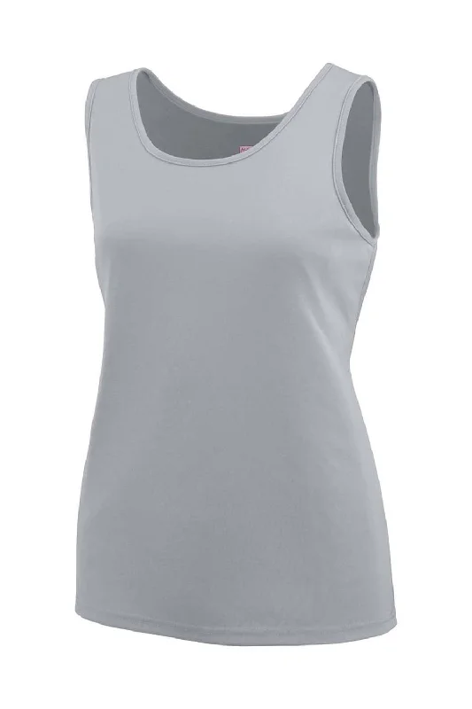 Augusta Sportswear Womens Training Moisture Wicking Tank Top - Silver Grey